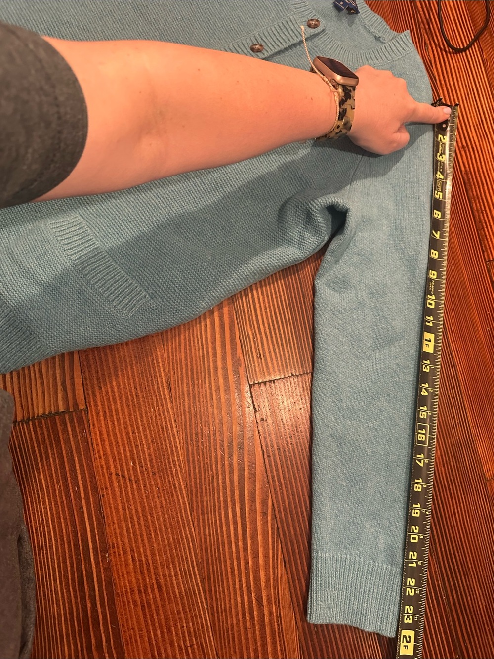Pendleton 100% Lambswool Cardigan Sweater Teal Blue Knit Button Front Size M - Picture 13 of 13